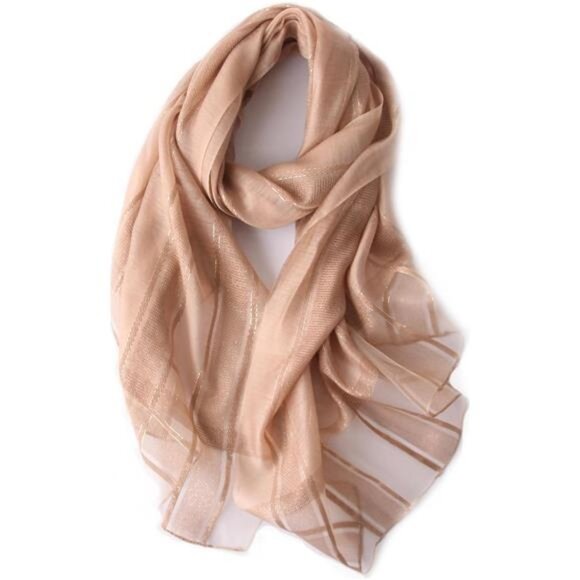 Elegant Soft Scarf Shawls Wraps Khaki - Picture 3 of 5